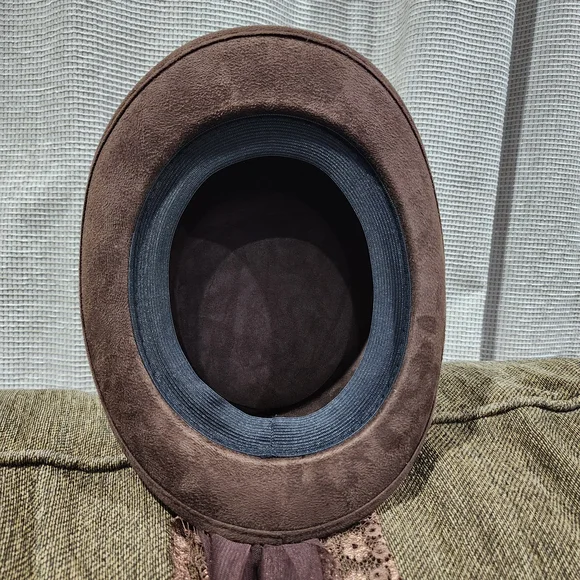 Spirit Brown Steampunk Hat with Goggles - Picture 9 of 10